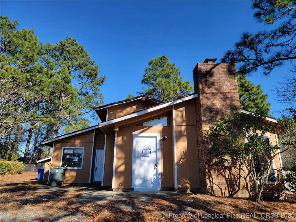 a front view of a house