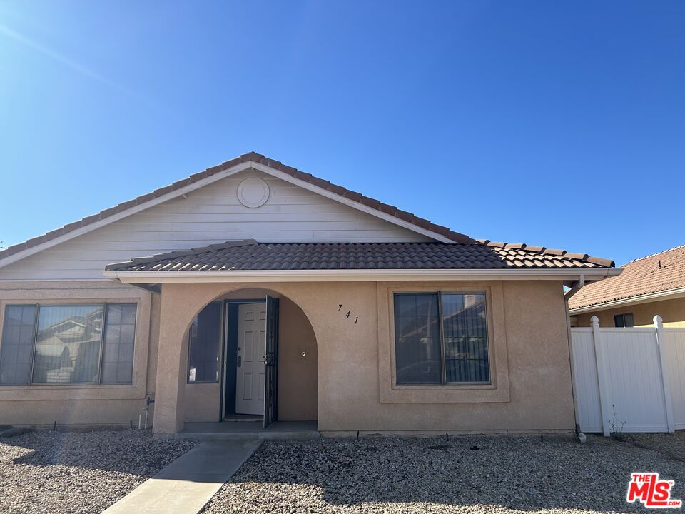 a front view of a house