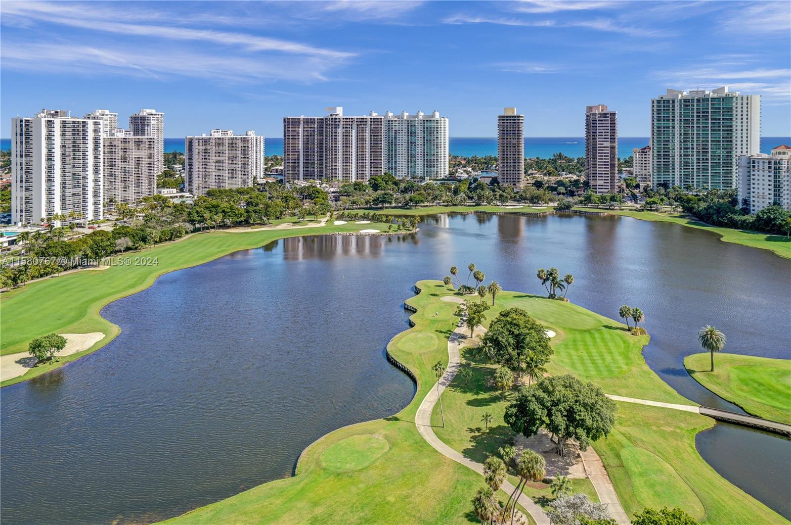 a view of a city with lawn chairs