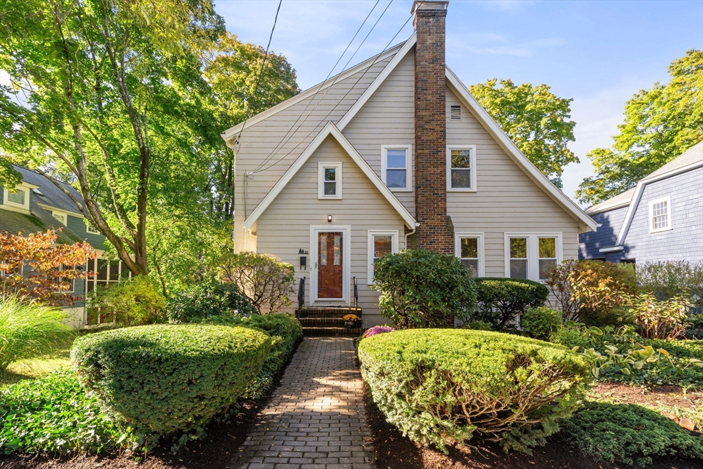 a view of a house with garden