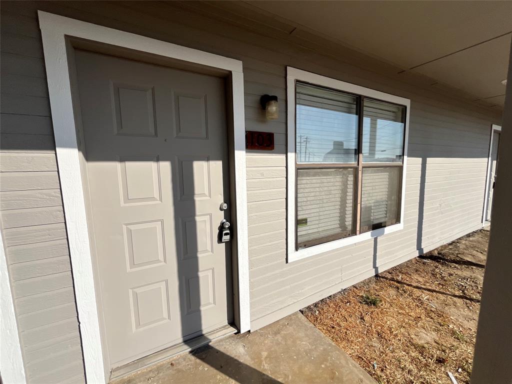 a view of front door