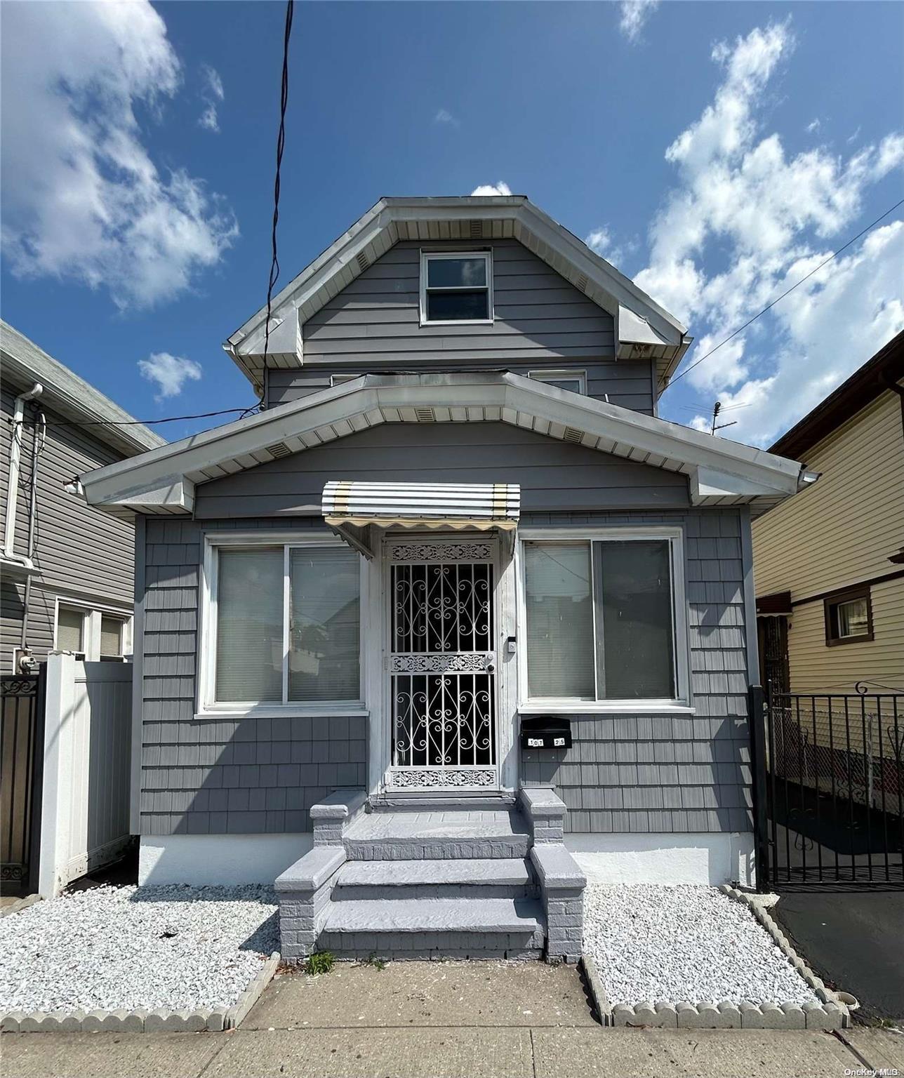 a front view of a house