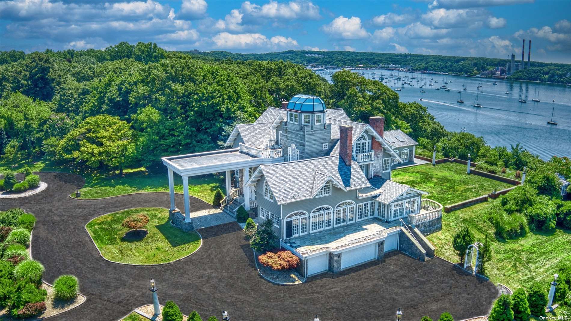 an aerial view of a house with garden space barbeque oven and outdoor seating