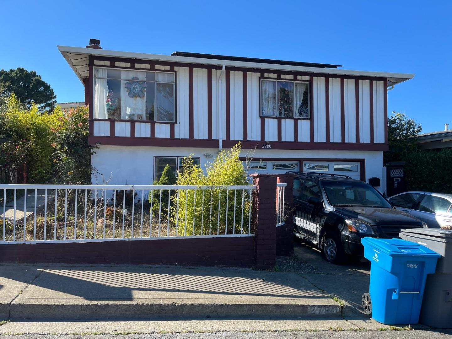 a view of a house with a balcony