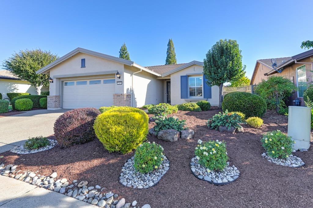 a view of a house with a yard and plants