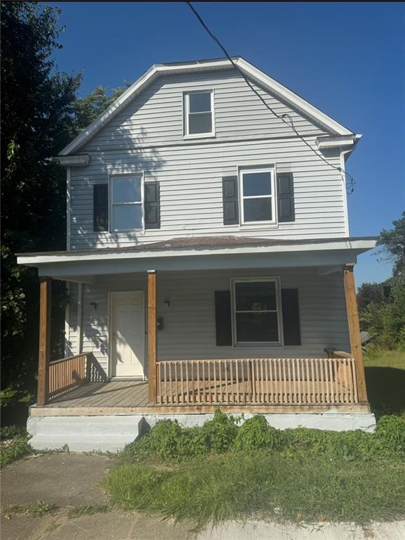 a front view of a house