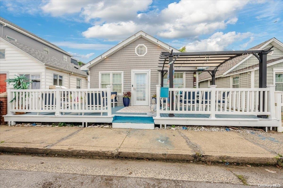 a view of a house with a deck