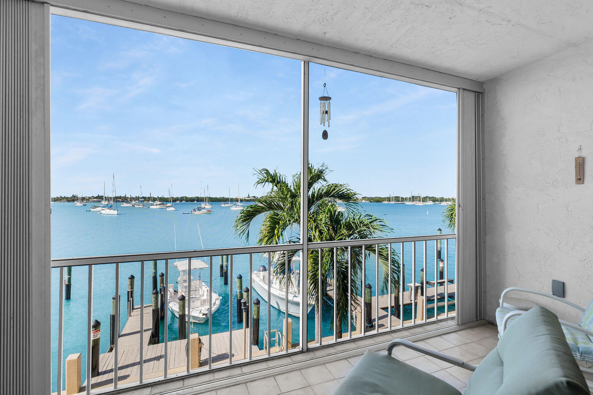 SCREENED IN PATIO OVER LOOKING HARBOR