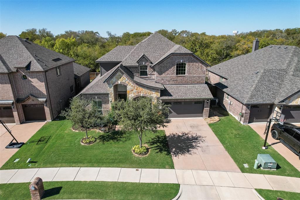 a aerial view of a house