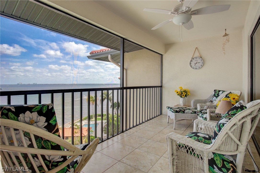 a view of a balcony