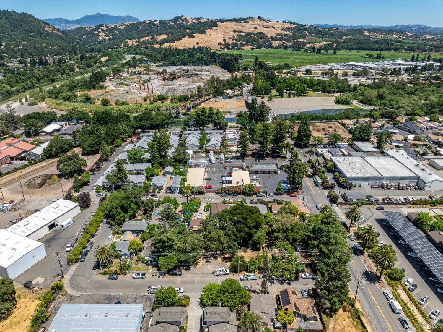 an aerial view of a city with lots of residential buildings