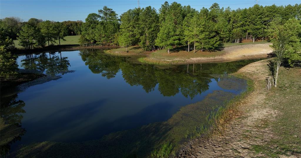 a view of a lake with outdoor space