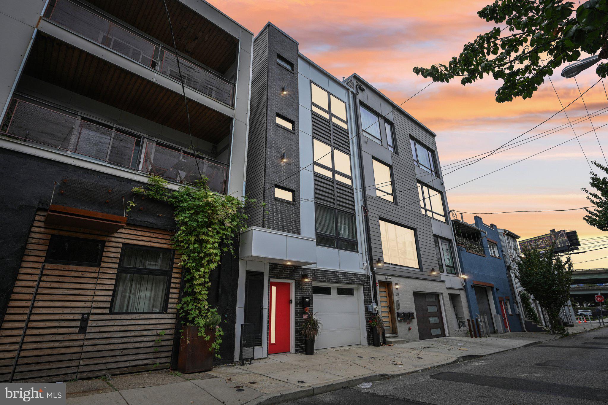 a view of a building with a street