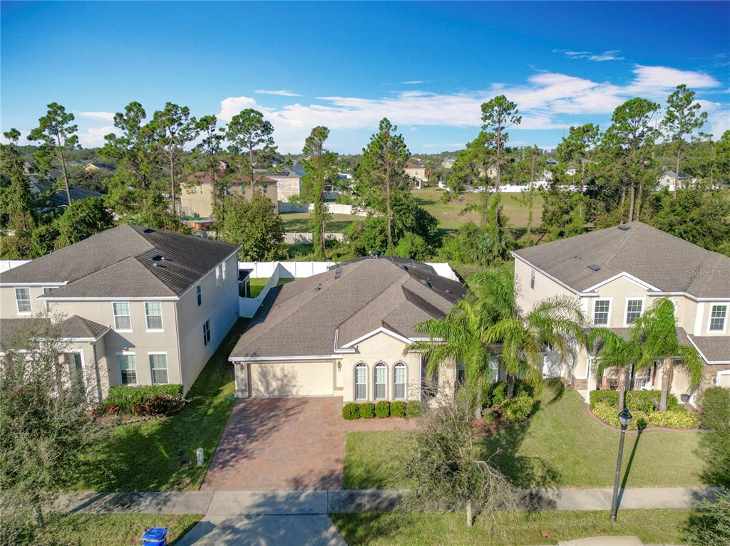 an aerial view of multiple houses