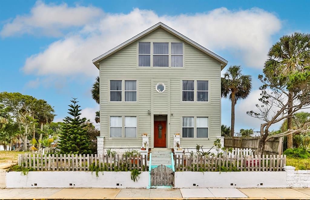 a front view of a house