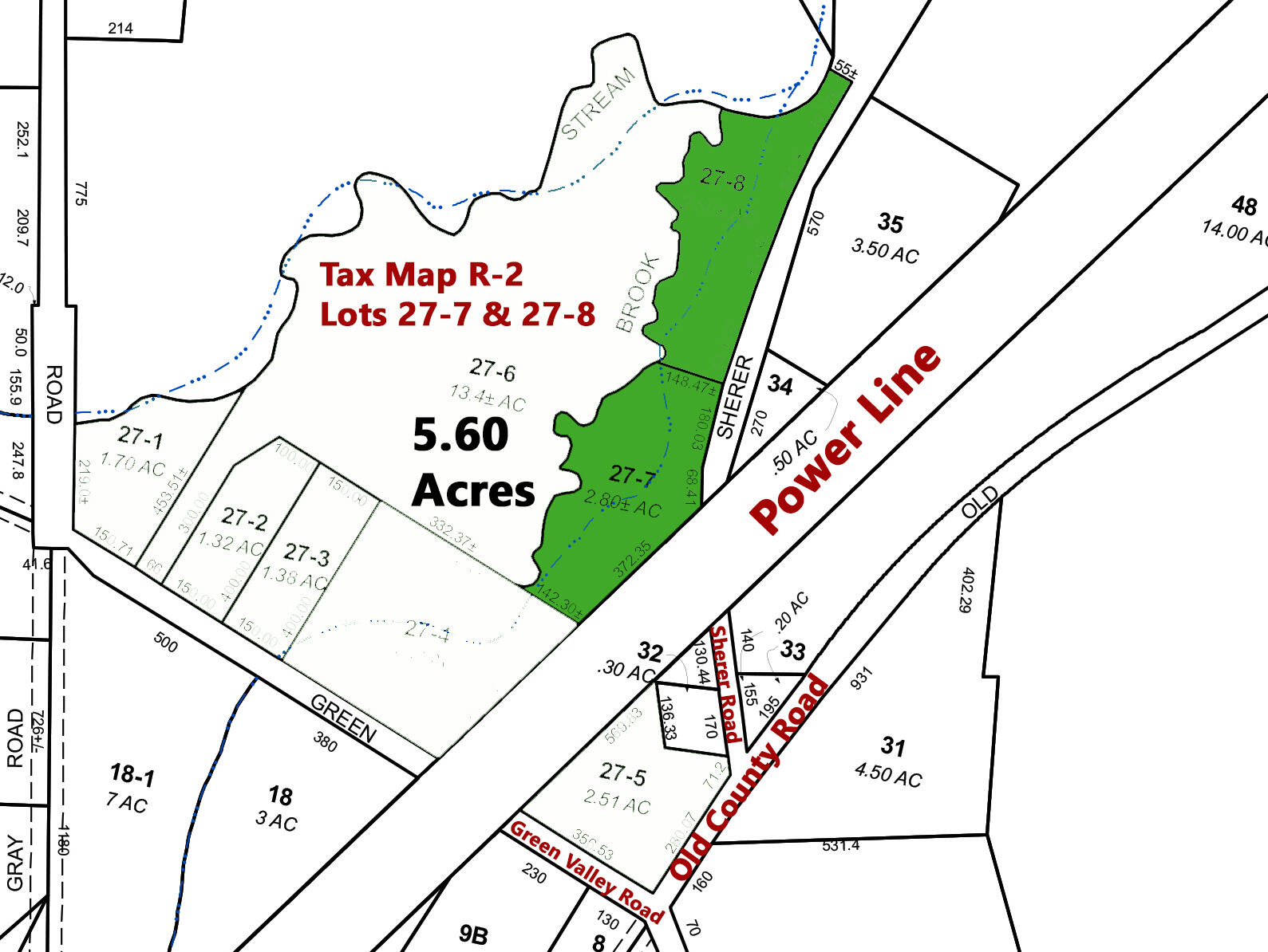 Sherer Rd Tax Map_R-2 lot 27-7 & 8 b