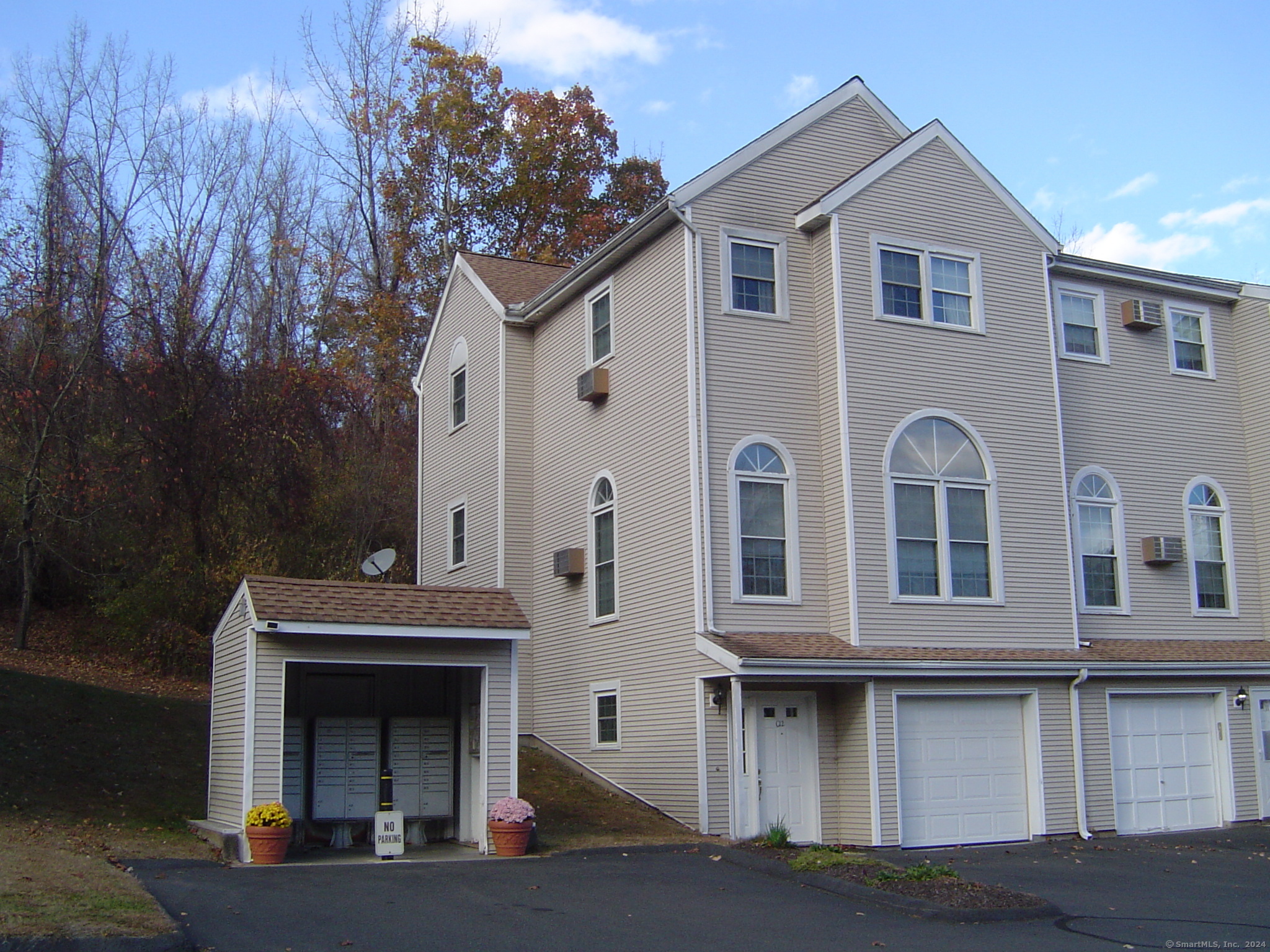 a front view of a house with balcony