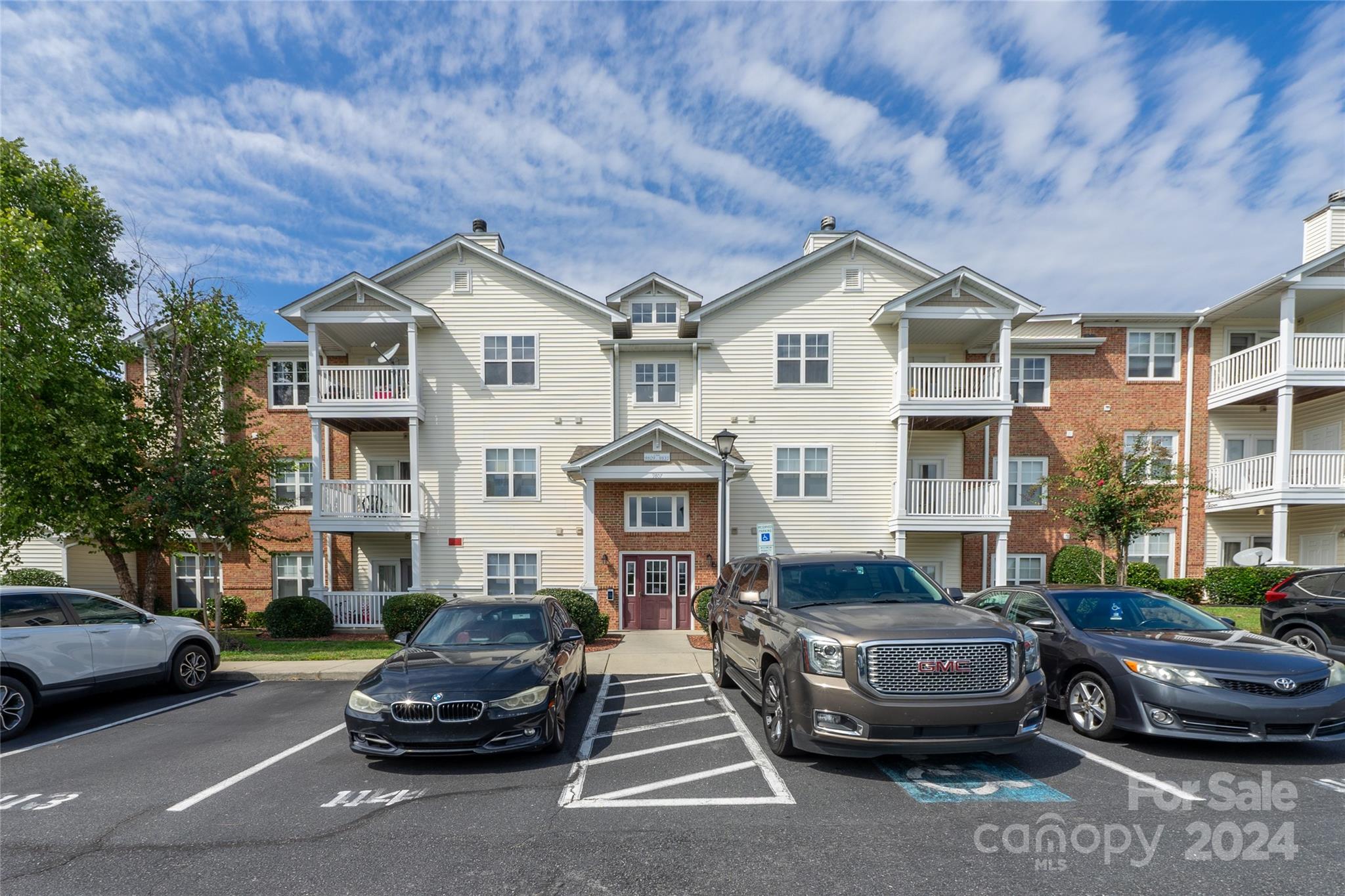 a car parked in front of a house