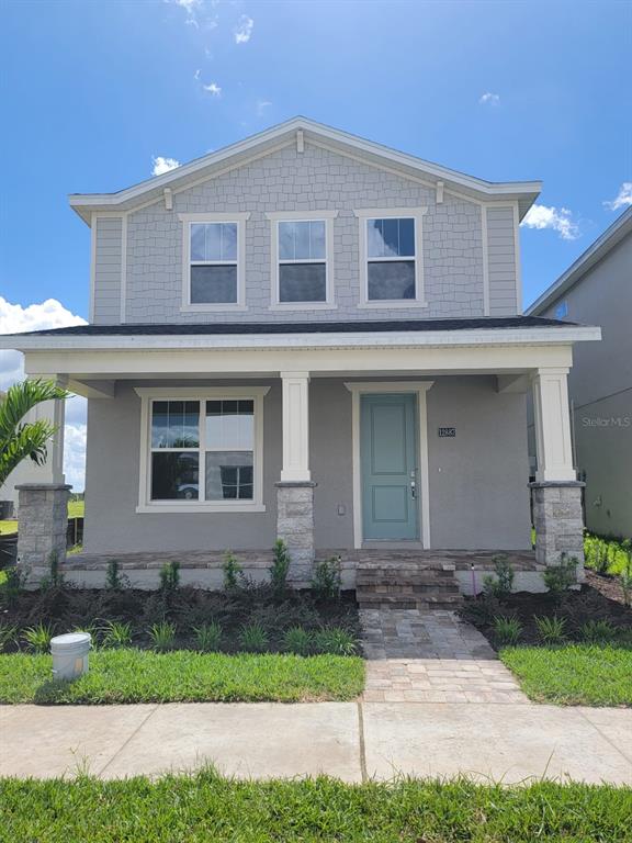 a front view of a house