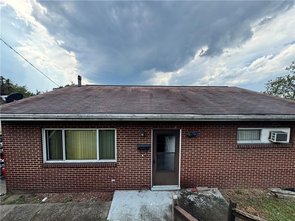 a front view of a house