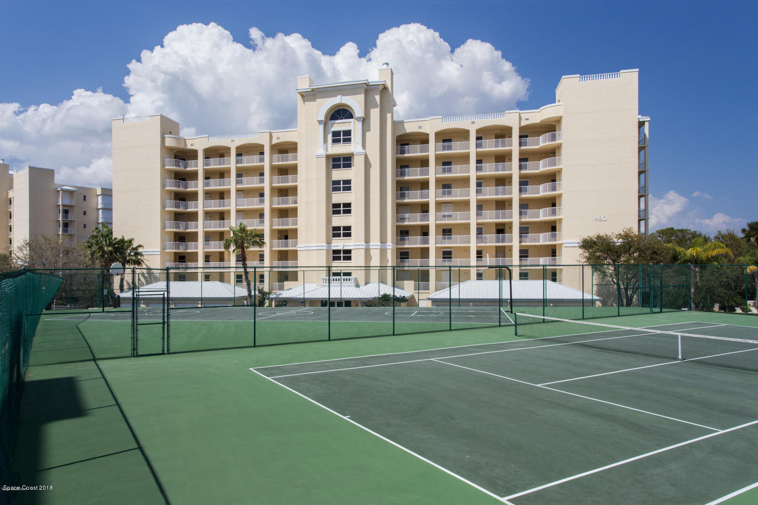 a view of a basketball court