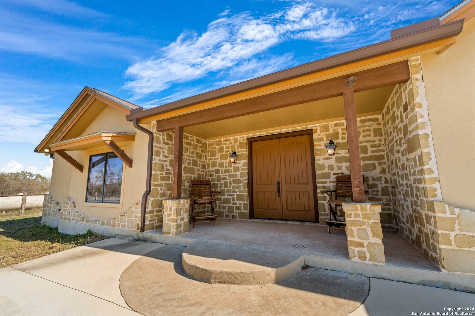 a front view of a house