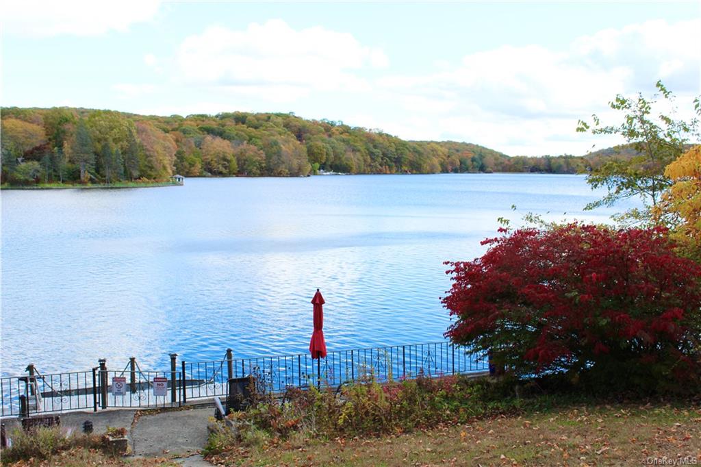 View of Roaring Brook Lake from yard