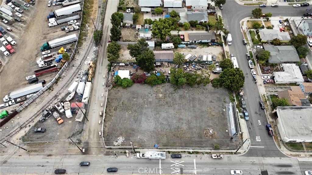 an aerial view of a residential building