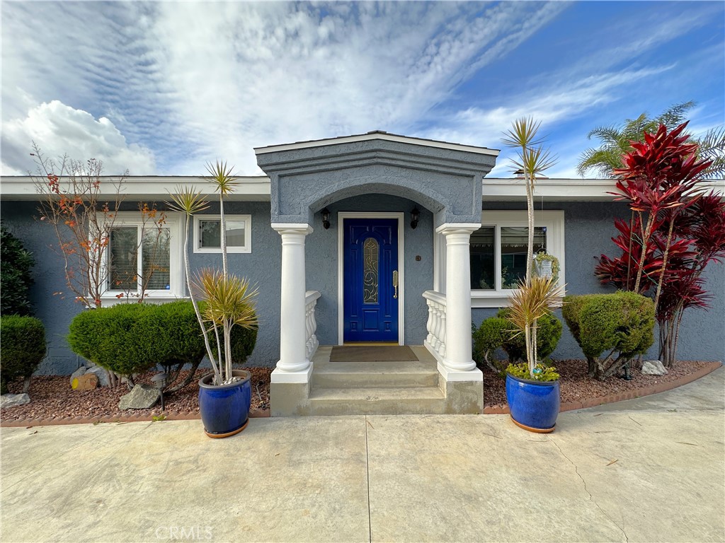 a view of a house with patio