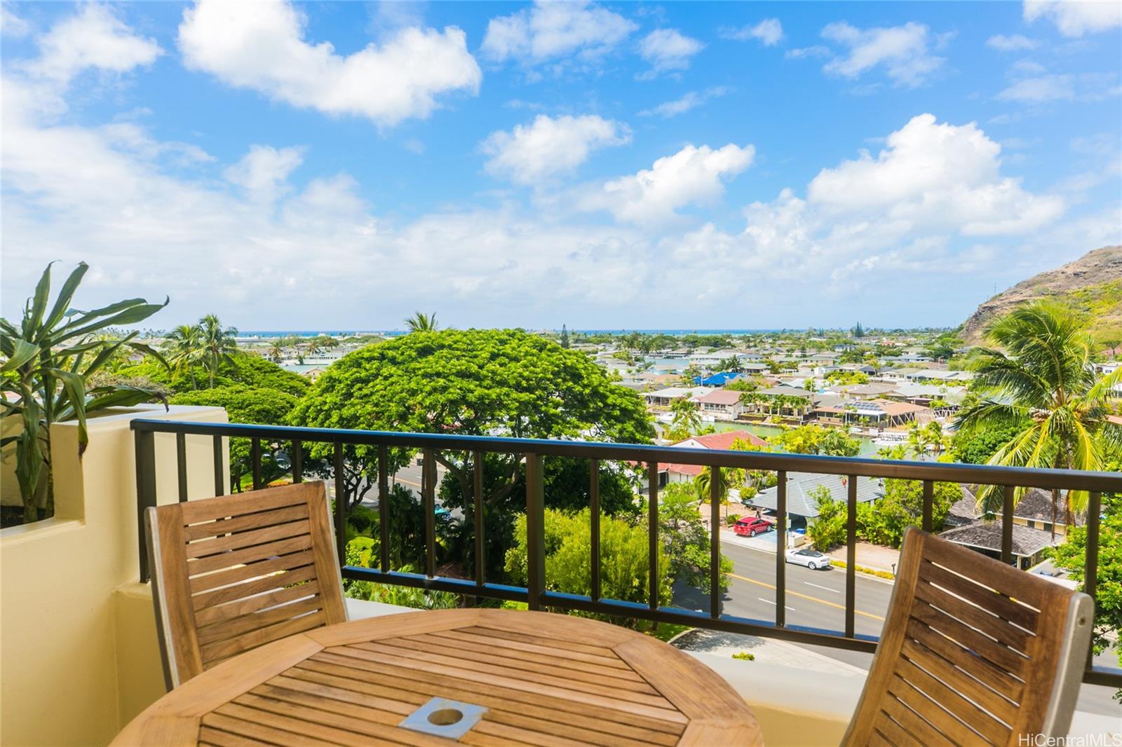 a view of lake from balcony