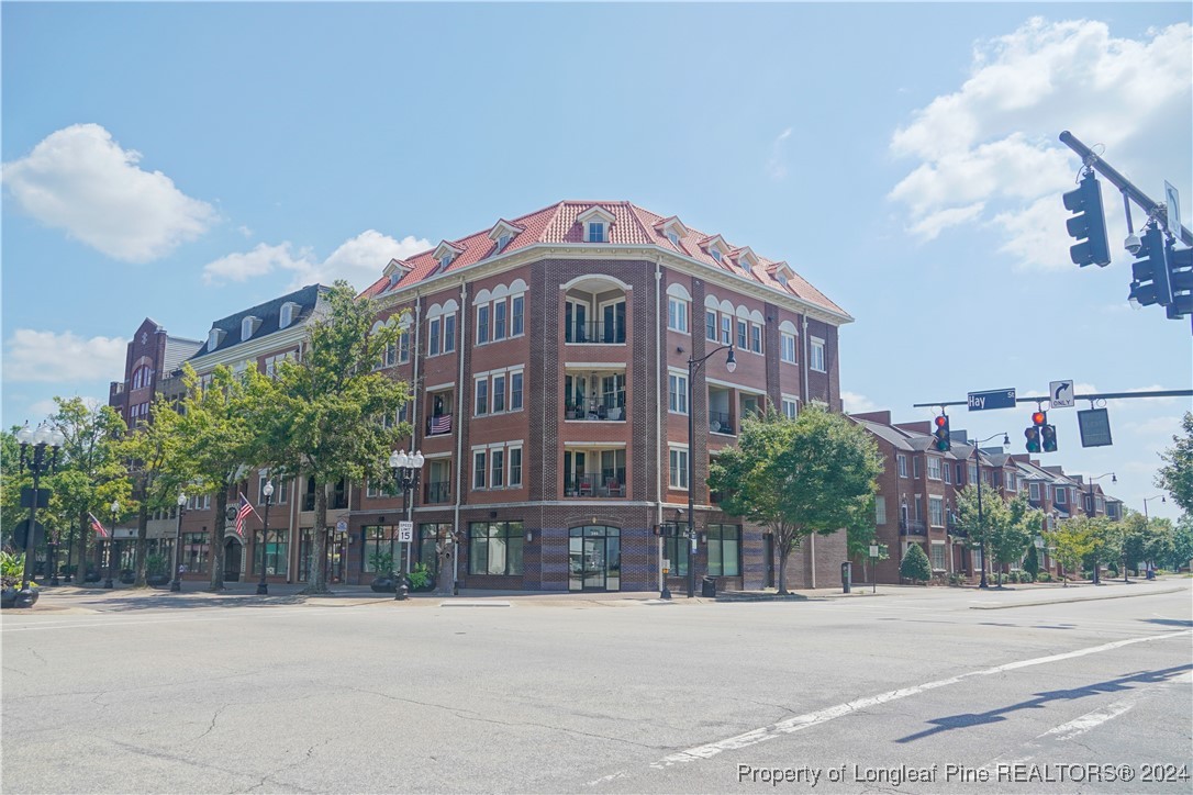 a front view of a building