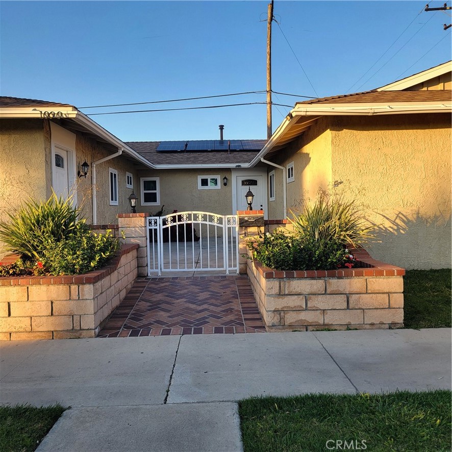 a view of a house with a patio