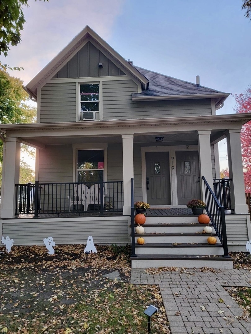 a front view of a house