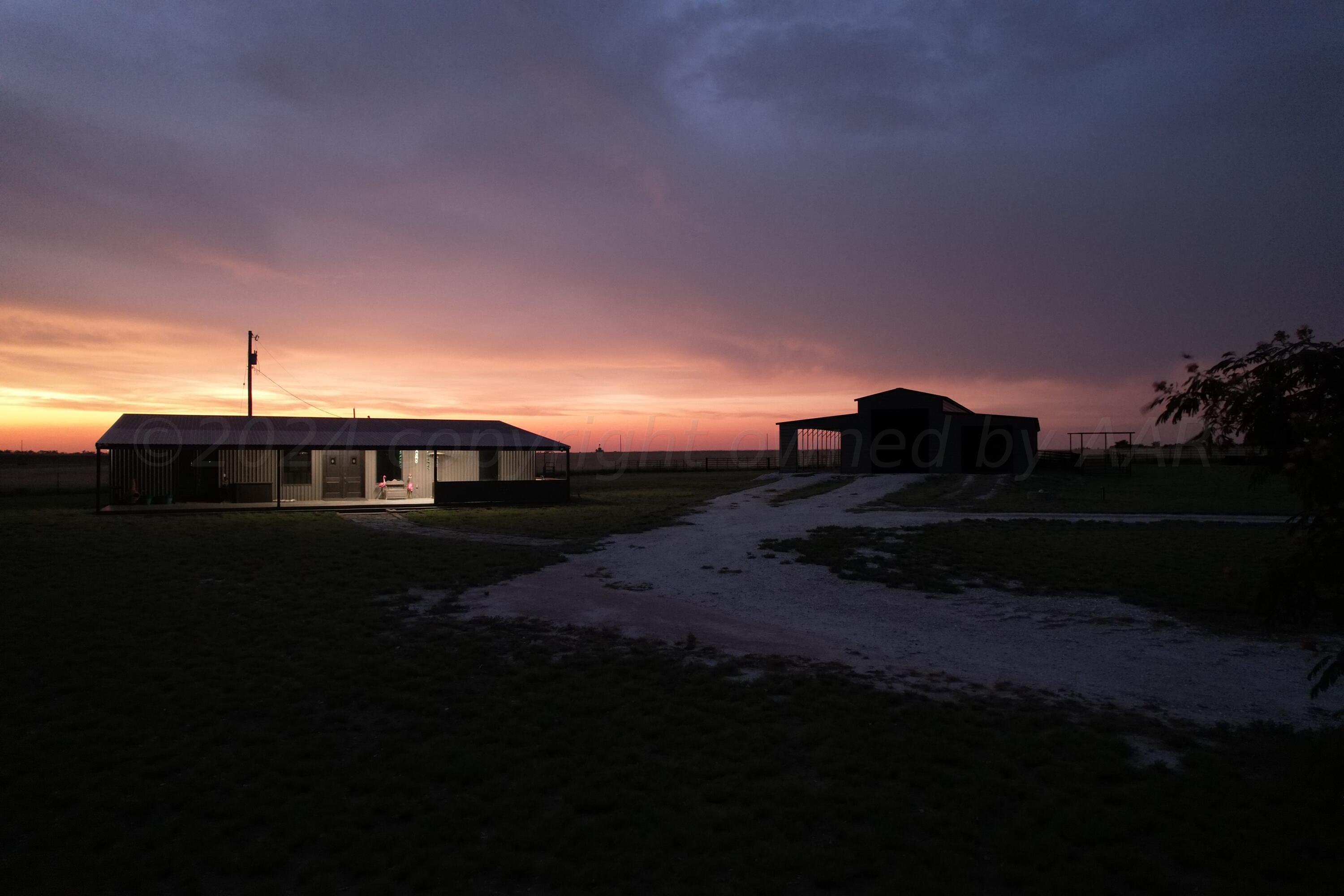 porchlight with barn