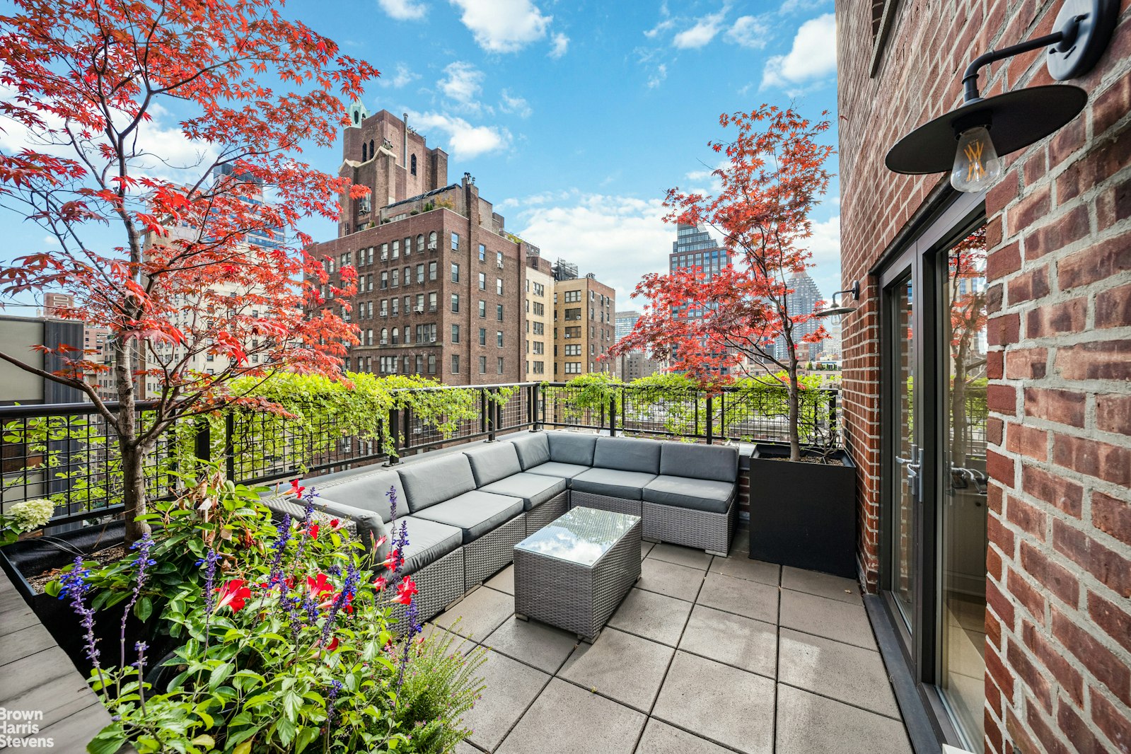 a view of a patio