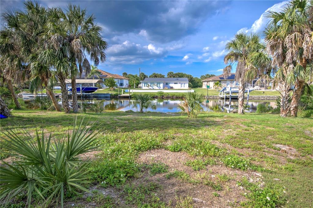 a view of a lake with houses