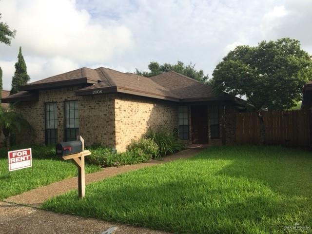 View of front of home with a front lawn