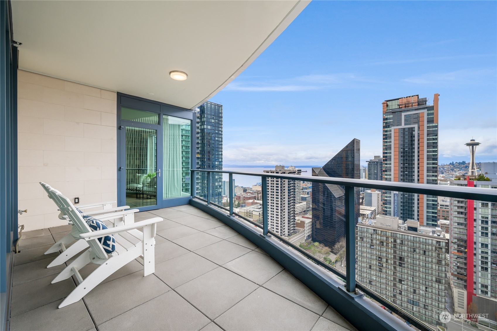 a view of balcony with couch