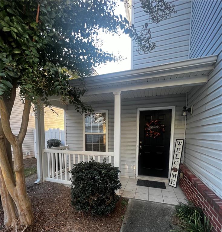 a view of a front door of the house