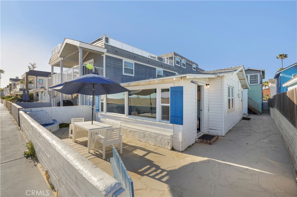 a view of a house with a patio