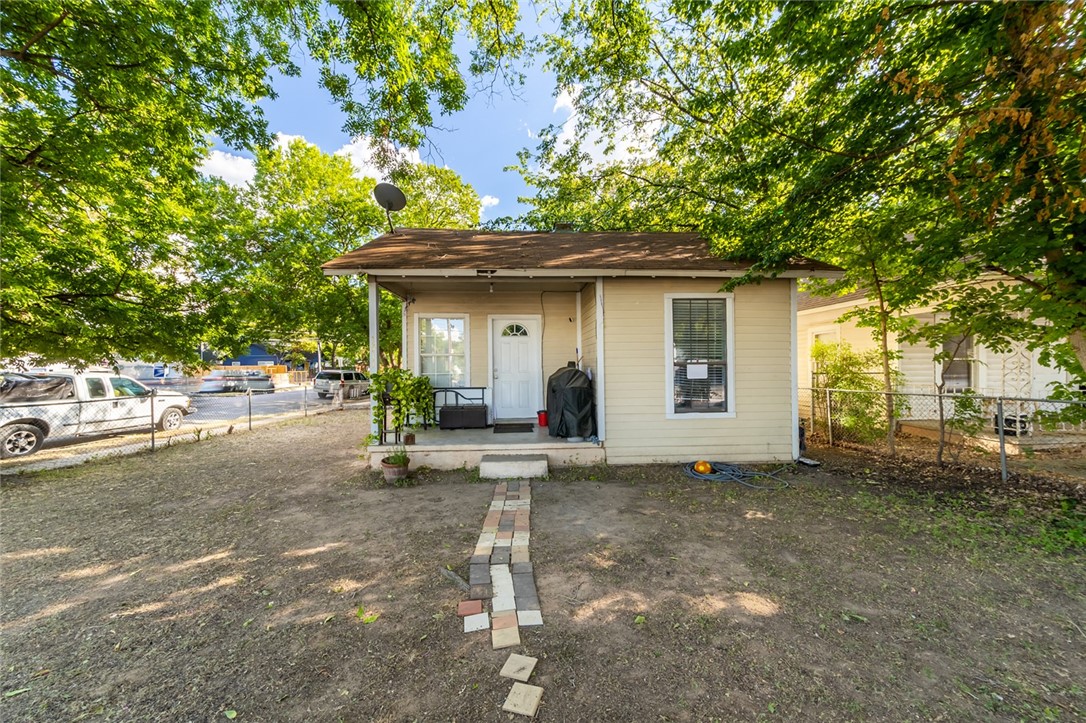 a view of a house with a patio