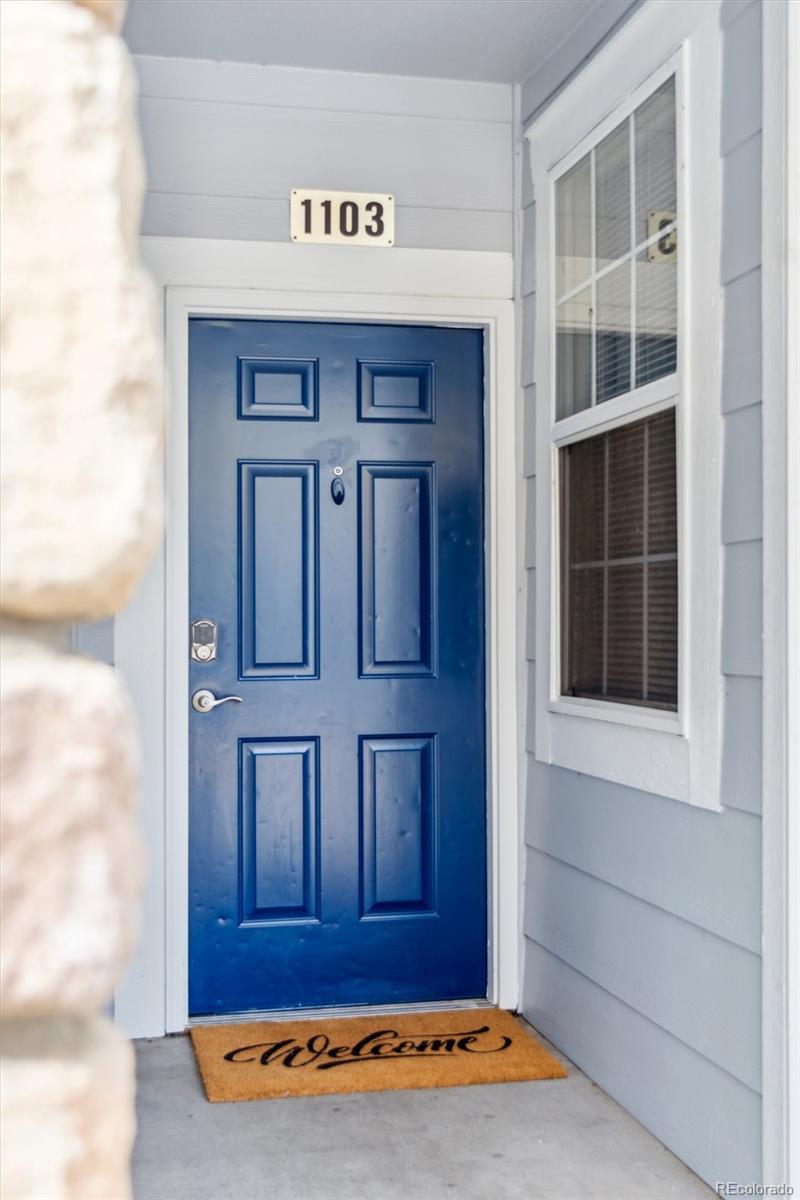 a view of front door of house