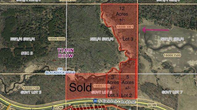 $119,000 | Lot 3 North Blackduck Lake Road Northeast | Hines Township - Beltrami County