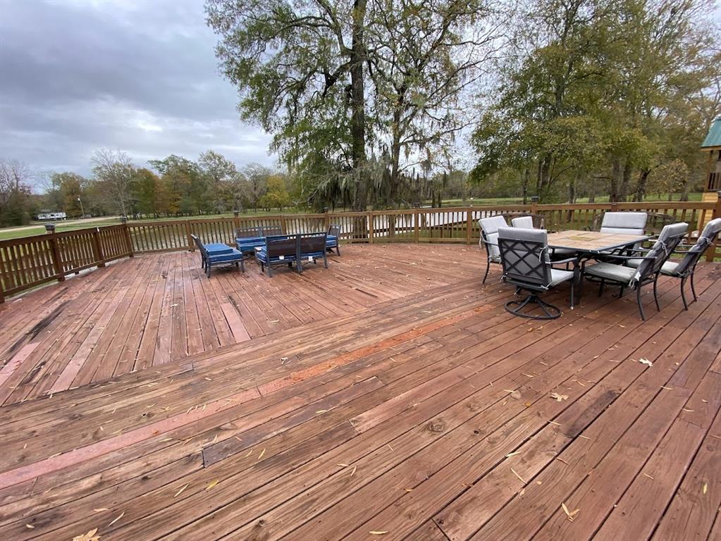 a view of a terrace with sitting area