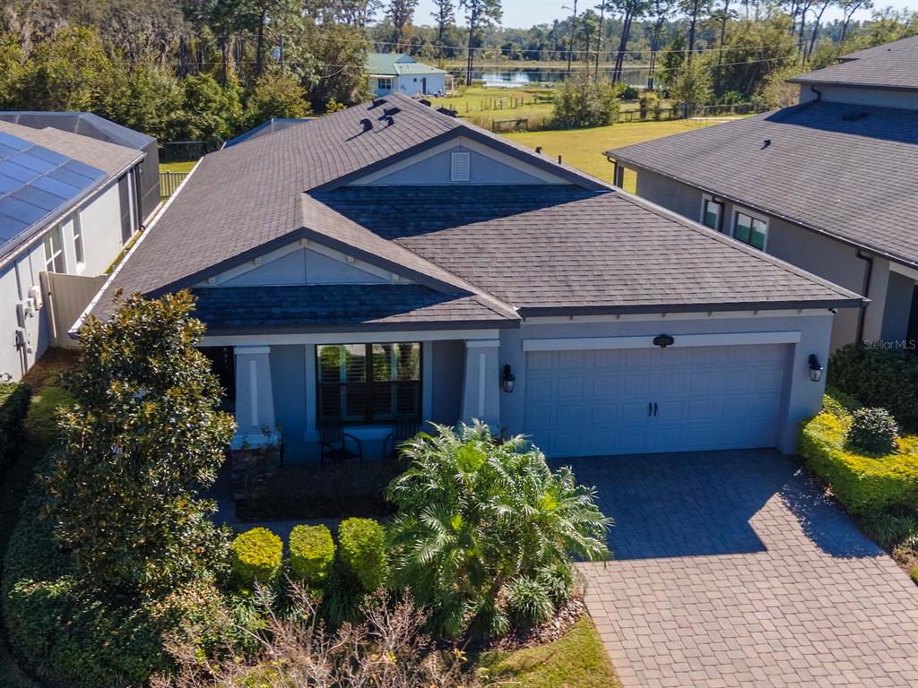 a aerial view of a house