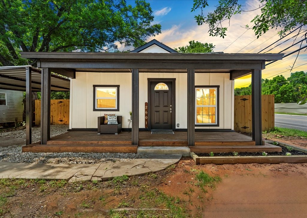 a front view of a house