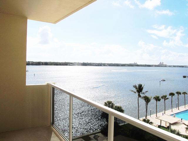 a balcony with an ocean view