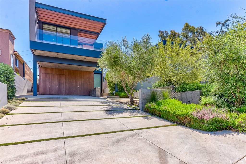 a house with trees in front of it