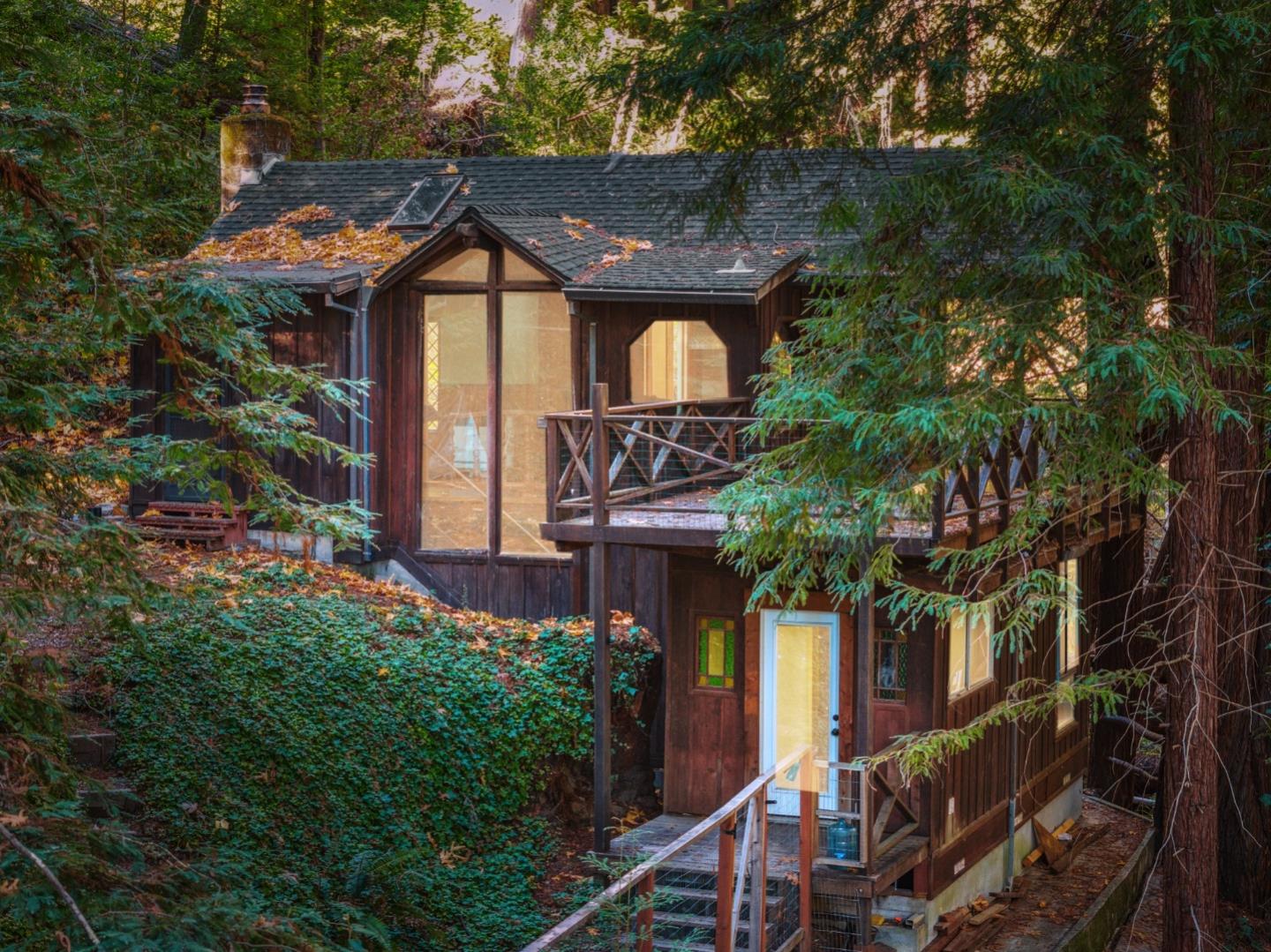 a front view of house with a yard