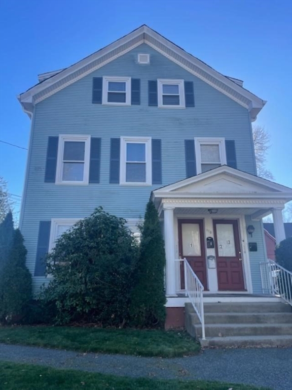 a front view of a house